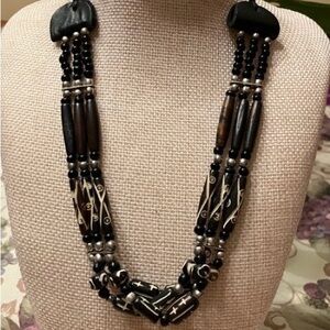 BONE CARVED NECKLACE AND BRACELET